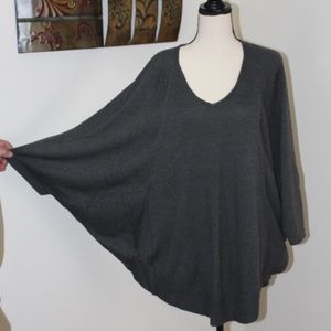 Joan Vass,  oversized draping poncho sweater......